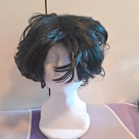 cosplay parrucca nera anime manga carnevale