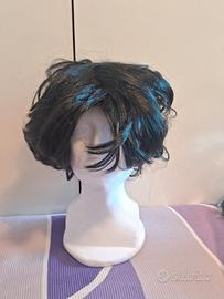 cosplay parrucca nera anime manga carnevale