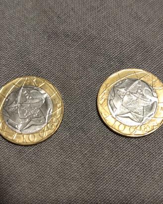 1000 lire a moneta 1997 con errore di conio