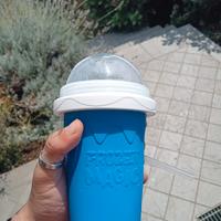 Bicchiere granita istantanea silicone blu estate