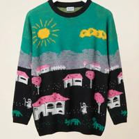 Maglione vintage knit Made in Italy lana unisex