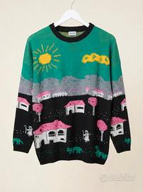 Maglione vintage knit Made in Italy lana unisex