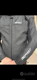 giacca Moto in pelle nuova con cartellino Befast