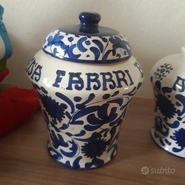 Due vasi ceramica Amarene Fabbri Bologna