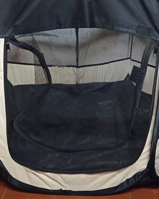 Recinto box in tessuto pieghevole per animali