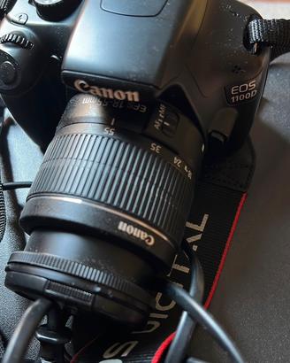 Fotocamera reflex Canon EOS 1100D + Obiettivo