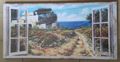 Stampa su tela con telaio mis 60x120 salento mare