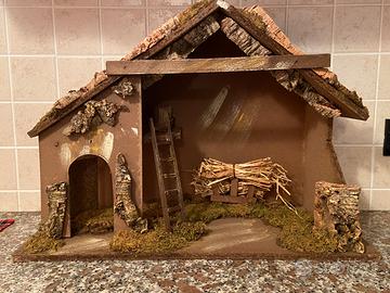 Capanna Presepe, larg. 60cm, alt. 44cm, prof. 26cm