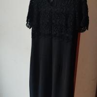 abito donna nero cucito a mano 