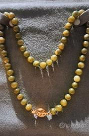 collana perle verdi