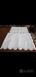 Lenzuolo singolo di cotone con bordura a uncinetto