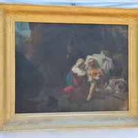 Antico dipinto olio su tela  Pieter Van Hanselaere