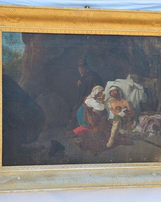 Antico dipinto olio su tela  Pieter Van Hanselaere