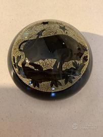 Fermacarte grande vetro di Murano con segno z toro