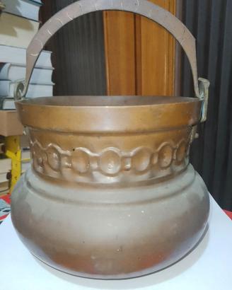 Antico paiolo di rame 30X20 cm