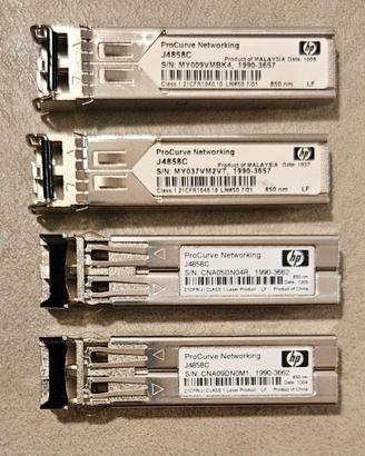 4 moduli SFP HP ProCurve J4858C Gigabit SX 850nm