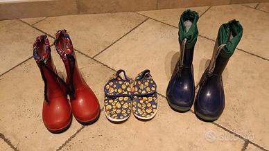 Stivali e ciabatte x asilo num 27 bambini scarpe