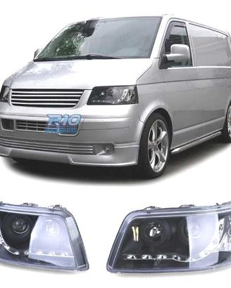 FARI VOLKSWAGEN VW T5 03-09 LUCE LED DIURNA SFONDO