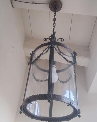 Lampadario antico ferro battuto