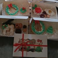 Scatola di biscotti natalizi magneti