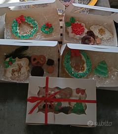 Scatola di biscotti natalizi magneti