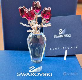 Swarovski Flower Dreams vaso rose rosse originale