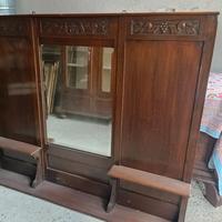 Specchiera legno con mensola