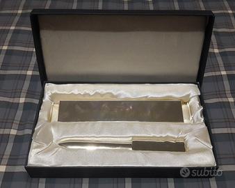 TAGLIA CARTE e PORTA PENNE in silver plated