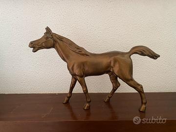 Statua cavallo bronzo/metallo vintage