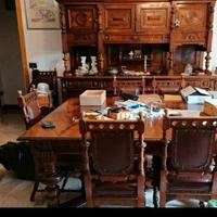 Grossa credenza d'epoca legno massello-Oltrepó