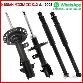 4 Ammortizzatori NISSAN MICRA III K12 dal 2003