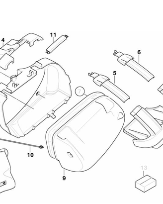 F 800 R K 1200 1300 R borsa interna valigia BMW