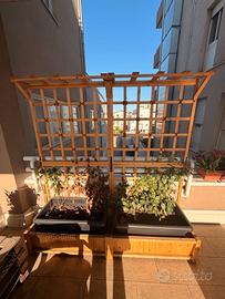 Fioriera Costway con traliccio 180x48x183 cm