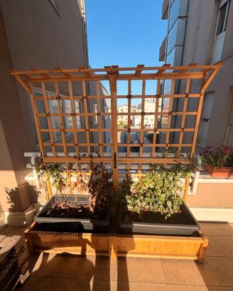 Fioriera Costway con traliccio 180x48x183 cm