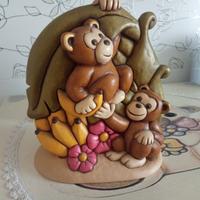 scimmiette su palma Thun 