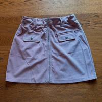 Gonna in velluto rosa