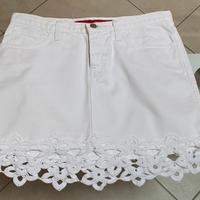 Minigonna bianca in Denim