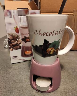 Cioccolatiera tazza con candela nuovo