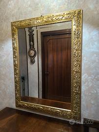 SPECCHIO CON CORNICE DORATA E BORDO MOLATO