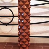 TRESPOLO COLONNA PORTAVASO PIEDISTALLO IN LEGNO