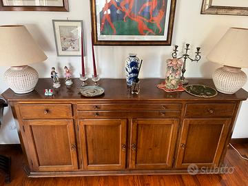 Credenza legno massello 220x95x48 ottime condiz.