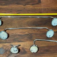 Set di accessori bagno metallo cromato (4 pezzi)