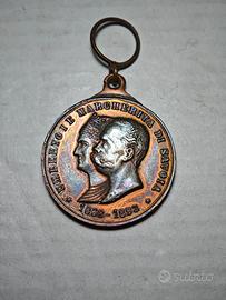 1893 Medaglia Mutuo Soccorso Nozze Argento Umberto