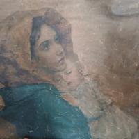 Arazzo in tela antico da chiesa - Stendardo sacro