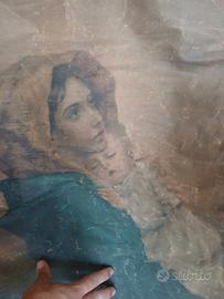 Arazzo in tela antico da chiesa - Stendardo sacro