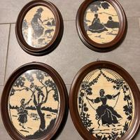 Set 4 quadri ovali