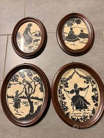 Set 4 quadri ovali