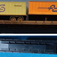 Lima carro merci con 2 container l =234 mm e altro