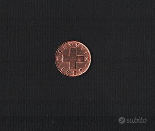 Moneta SVIZZERA 1959 1 RAPPEN (centesimo) RAME