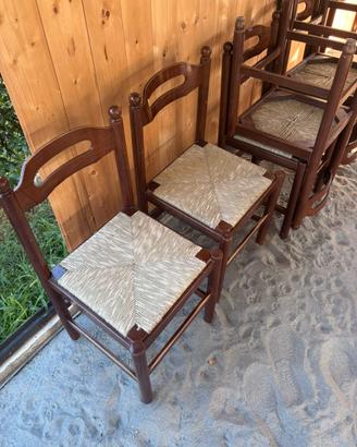 Sedie classiche marroni